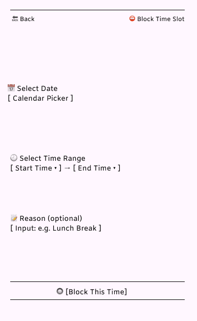 Block Time Slot