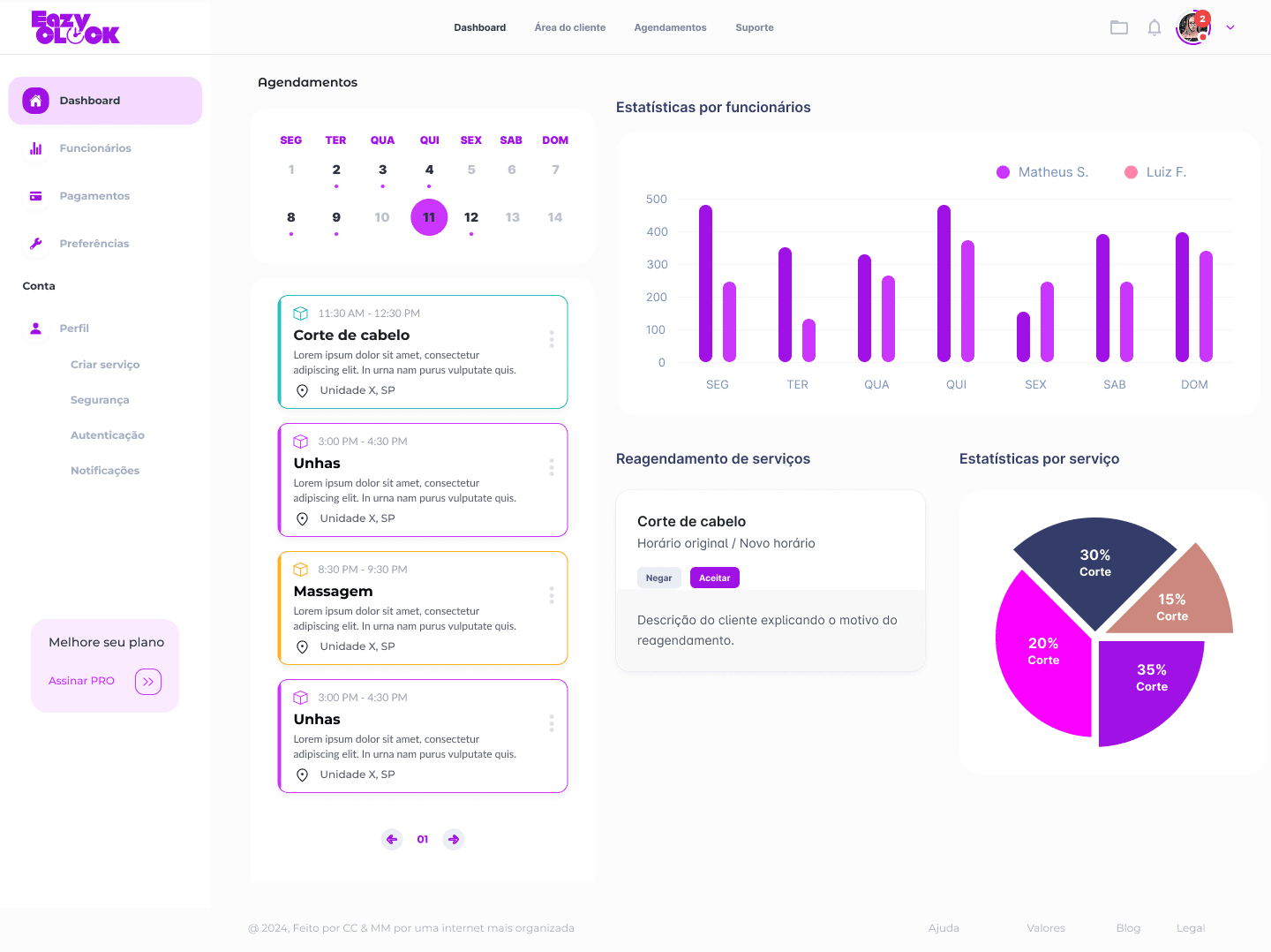 EazyClock Dashboard